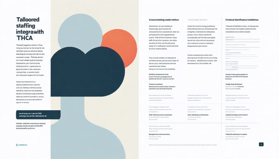 Conceptual illustration showing integration of tailored staffing solutions with THCA